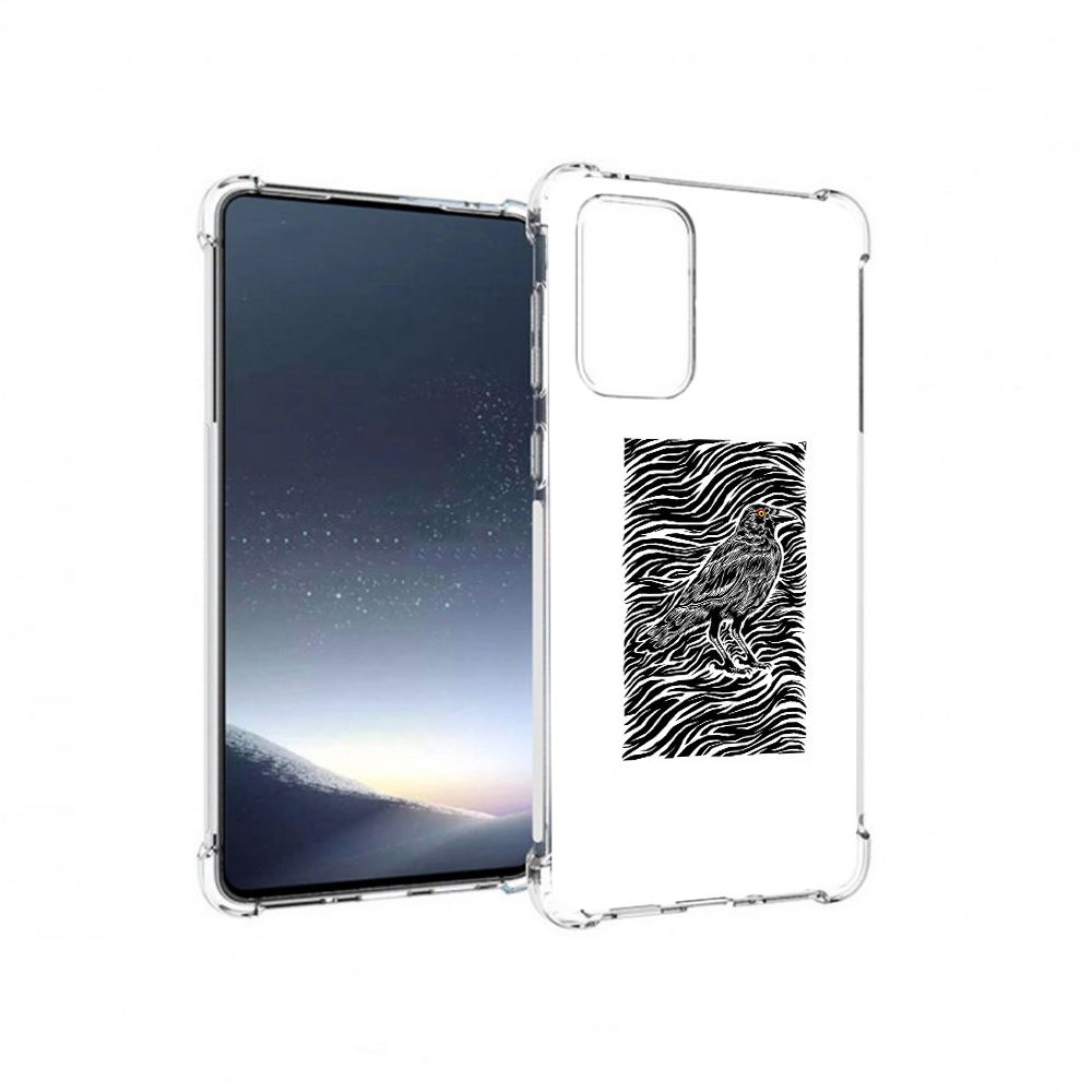 

Чехол MyPads Tocco для Samsung Galaxy A73 ворон в абстракции (PT226913.548.272), Прозрачный, Tocco