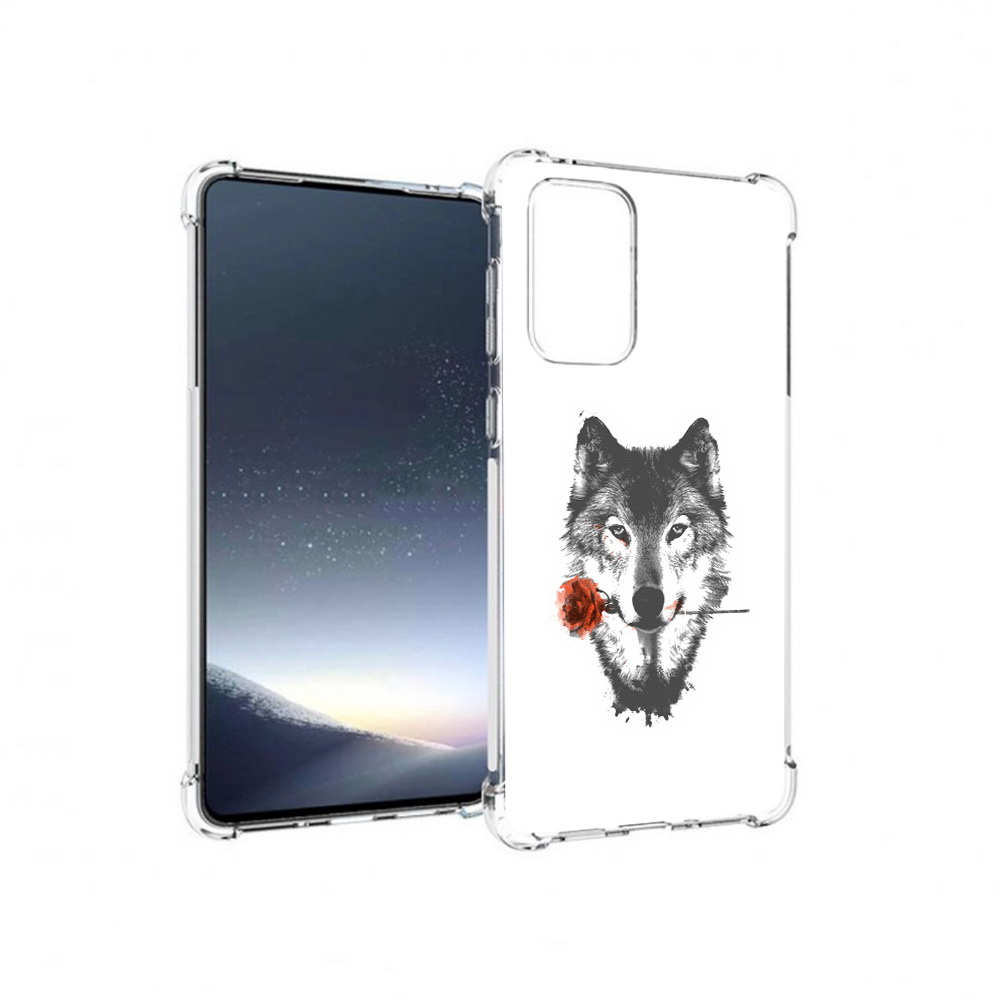 Чехол MyPads Tocco для Samsung Galaxy A73 волк с розой (PT226913.548.270)