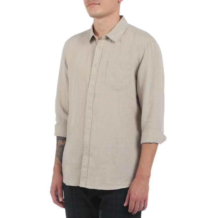 

Рубашка мужская Maison David SHIRT бежевая S, Бежевый, SHIRT