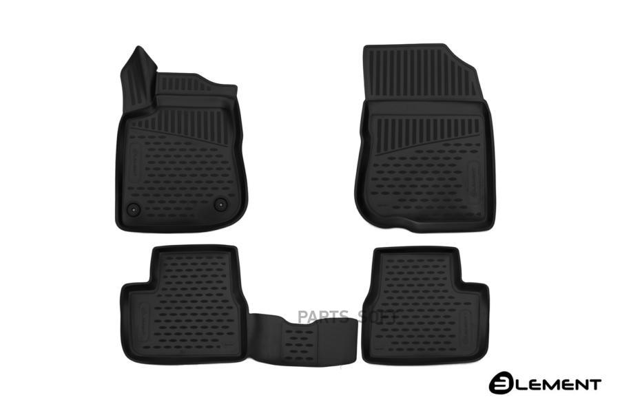 

AUTOFAMILY Коврики 3D в салон PEUGEOT 2008, 2014->, 4 шт. (полиуретан)