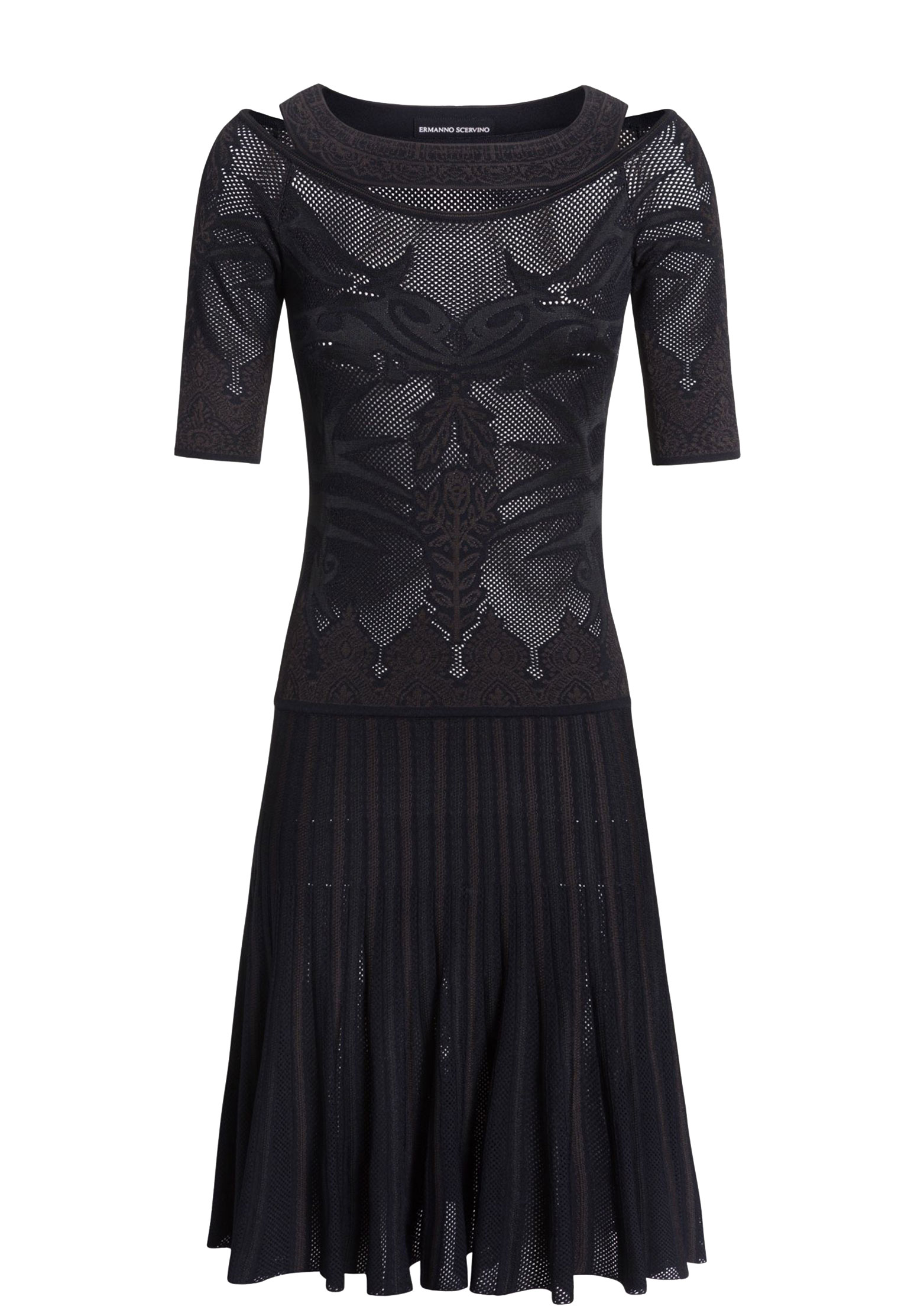 Платье женское Ermanno Scervino 124219 черное 42 IT