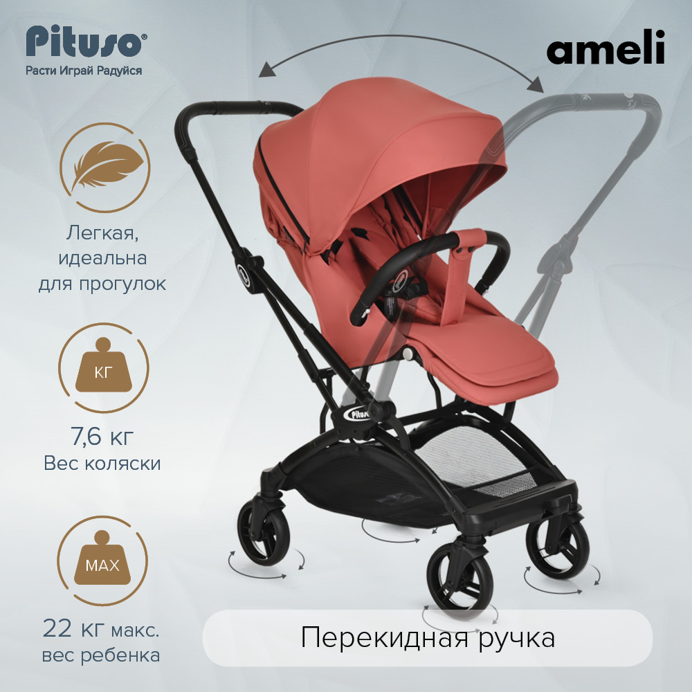 Прогулочная коляска Pituso Ameli Frosty berry