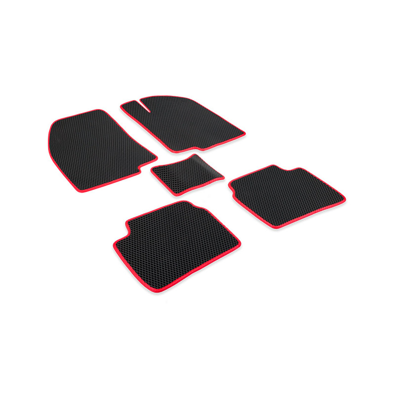 

Комплект ковриков в салон CellMat ЭВА Дайхатсу УРВ, правый руль, черный-красный, YRV