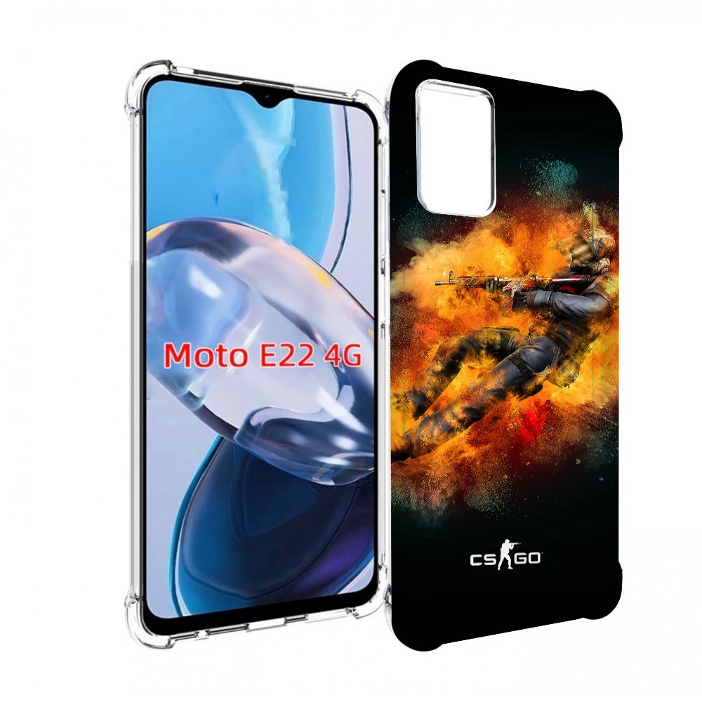 

Чехол MyPads CS-go-Контр-террорист мужской для Motorola Moto E22 4G / E22i 4G, Прозрачный, Tocco