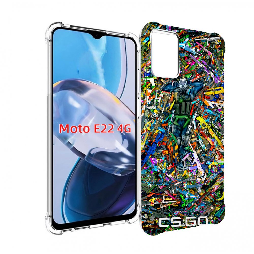 

Чехол MyPads CS GO guns skins мужской для Motorola Moto E22 4G / E22i 4G, Прозрачный, Tocco