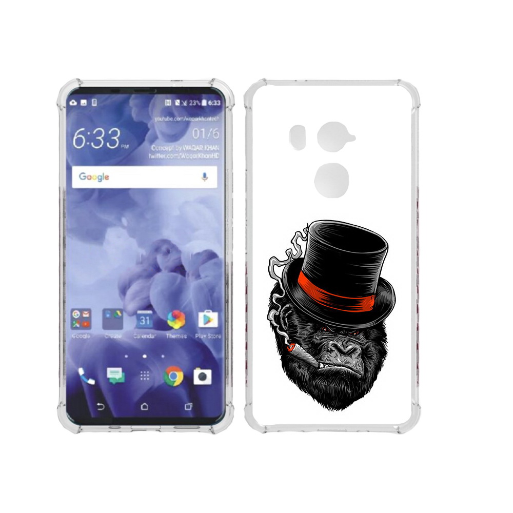 

Чехол MyPads Tocco для HTC U11 Plus дизайнерская горилла, Прозрачный, Tocco