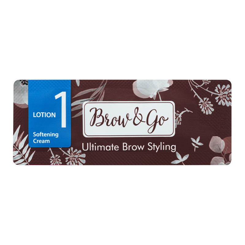 Состав для стайлинга бровей Brow&Go №1 Softening Cream, саше 1 мл клинсер для подготовки бровей к процедуре стайлинга brow