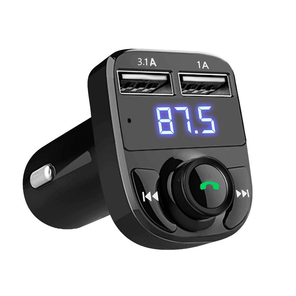 FM-трансмиттер Bluetooth автомобильный (модулятор) X-8, 2 USB