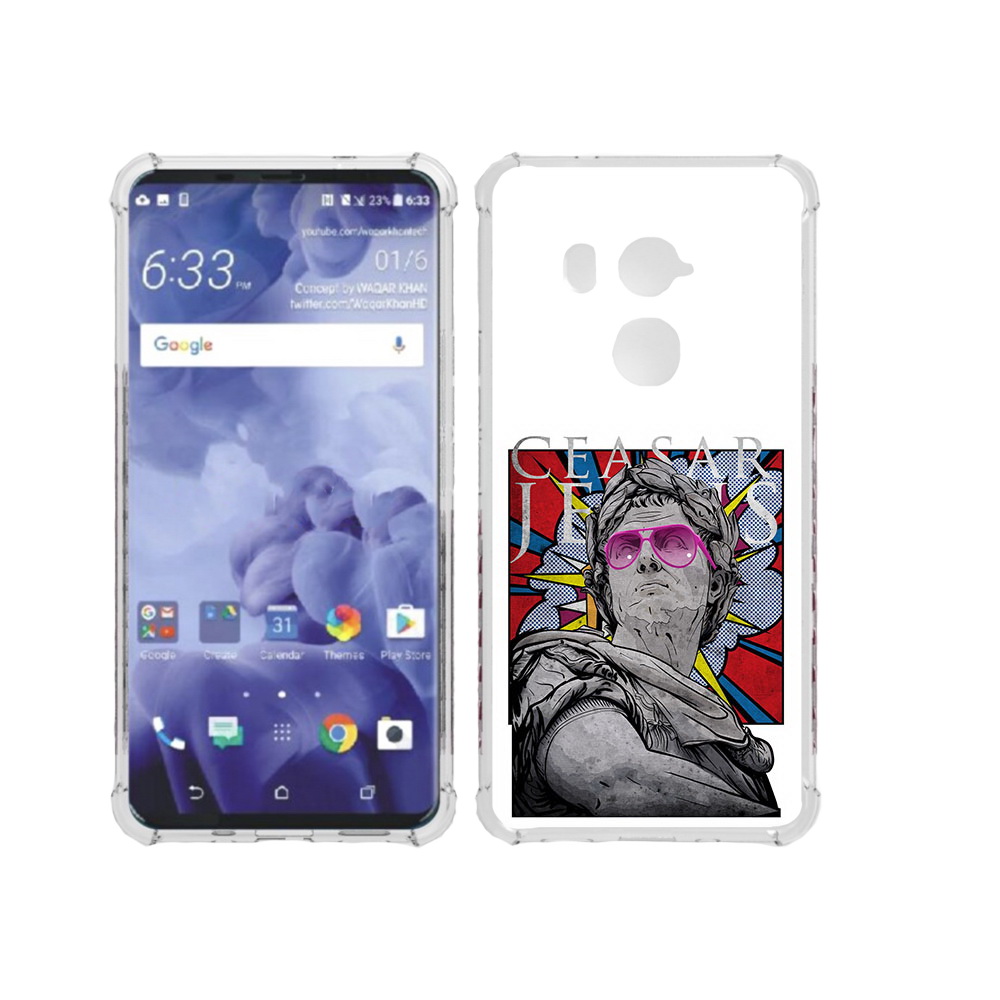 

Чехол MyPads Tocco для HTC U11 Plus крутая статуя свободы, Прозрачный, Tocco