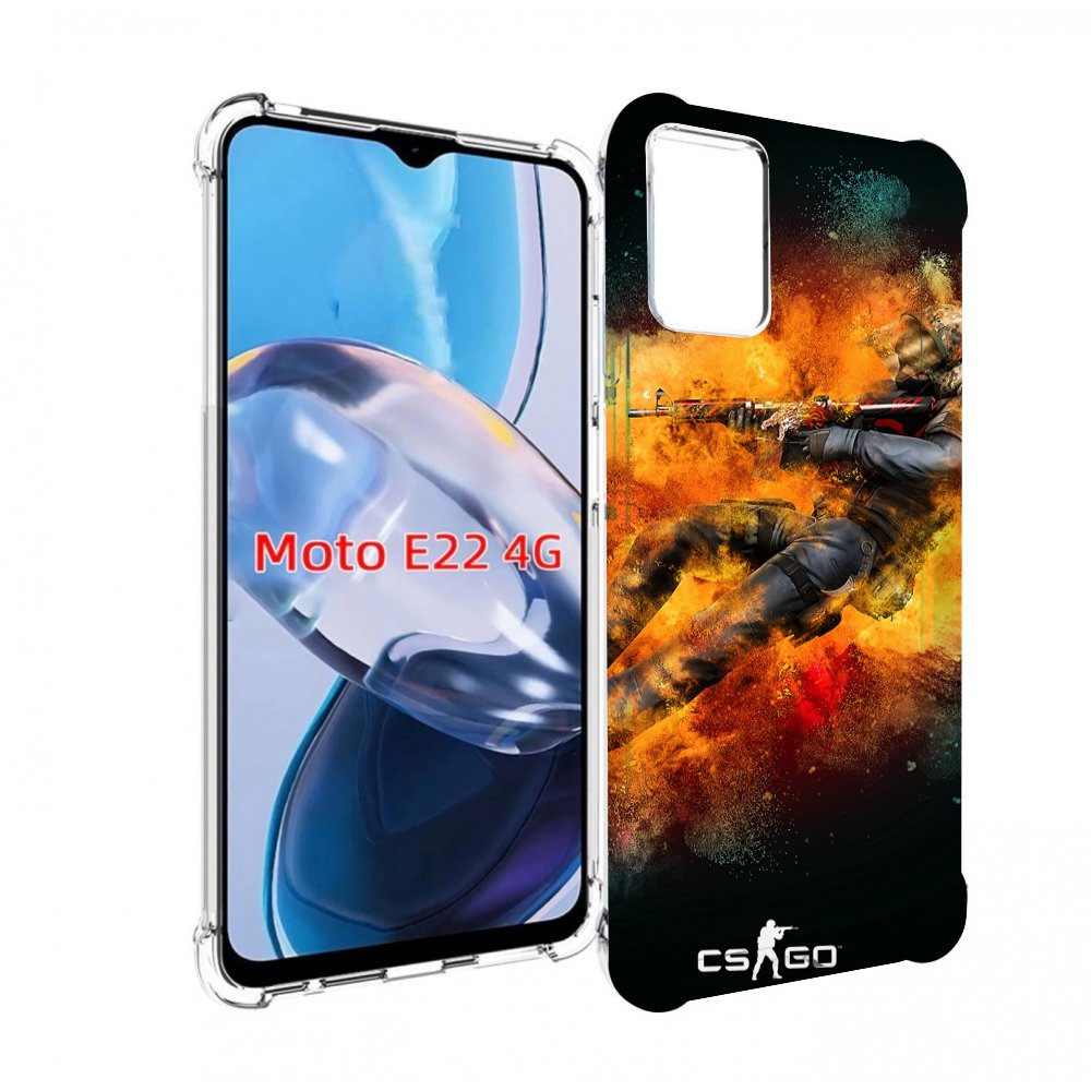 

Чехол MyPads CS-go Контр-террорист для Motorola Moto E22 4G / E22i 4G, Прозрачный, Tocco