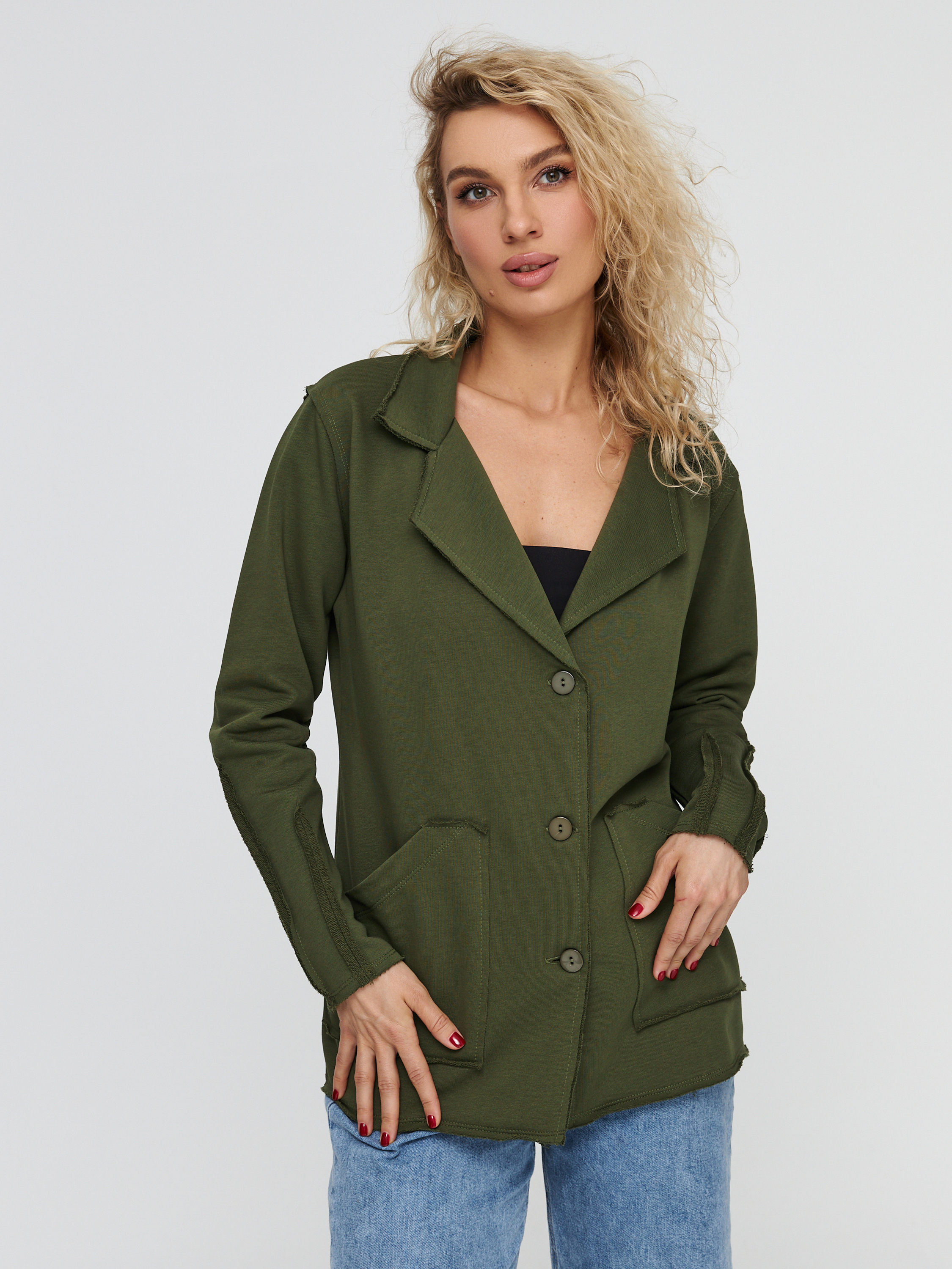 

Жакет женский POLNOLUNIE W50 хаки 3XL, W50