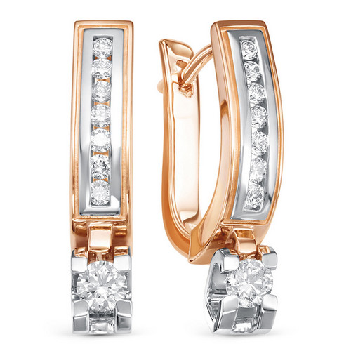 

Серьги из красного золота Brilliant Style Jewelry 3424-210, бриллиант, 3424-210