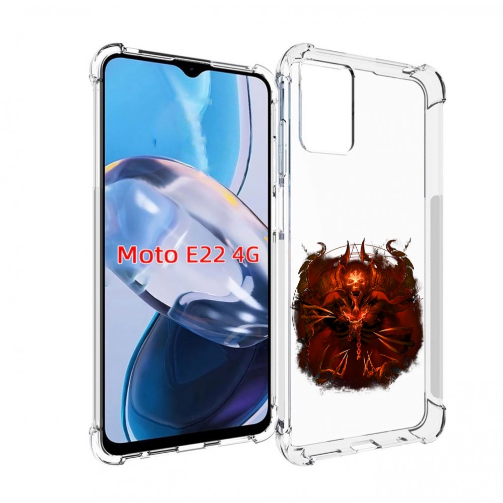 

Чехол MyPads яркий демон для Motorola Moto E22 4G / E22i 4G, Прозрачный, Tocco