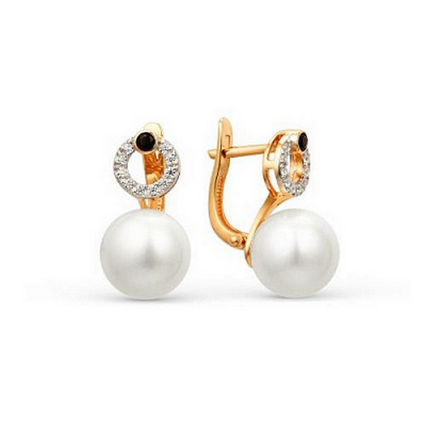 

Серьги из красного золота Contessa 21802526, жемчуг\ фианит, 21802526