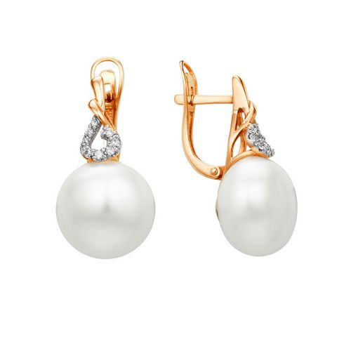 

Серьги из красного золота Contessa 21801820, жемчуг\ фианит, 21801820