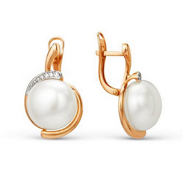 

Серьги из красного золота Contessa 21801824, жемчуг\ фианит, 21801824