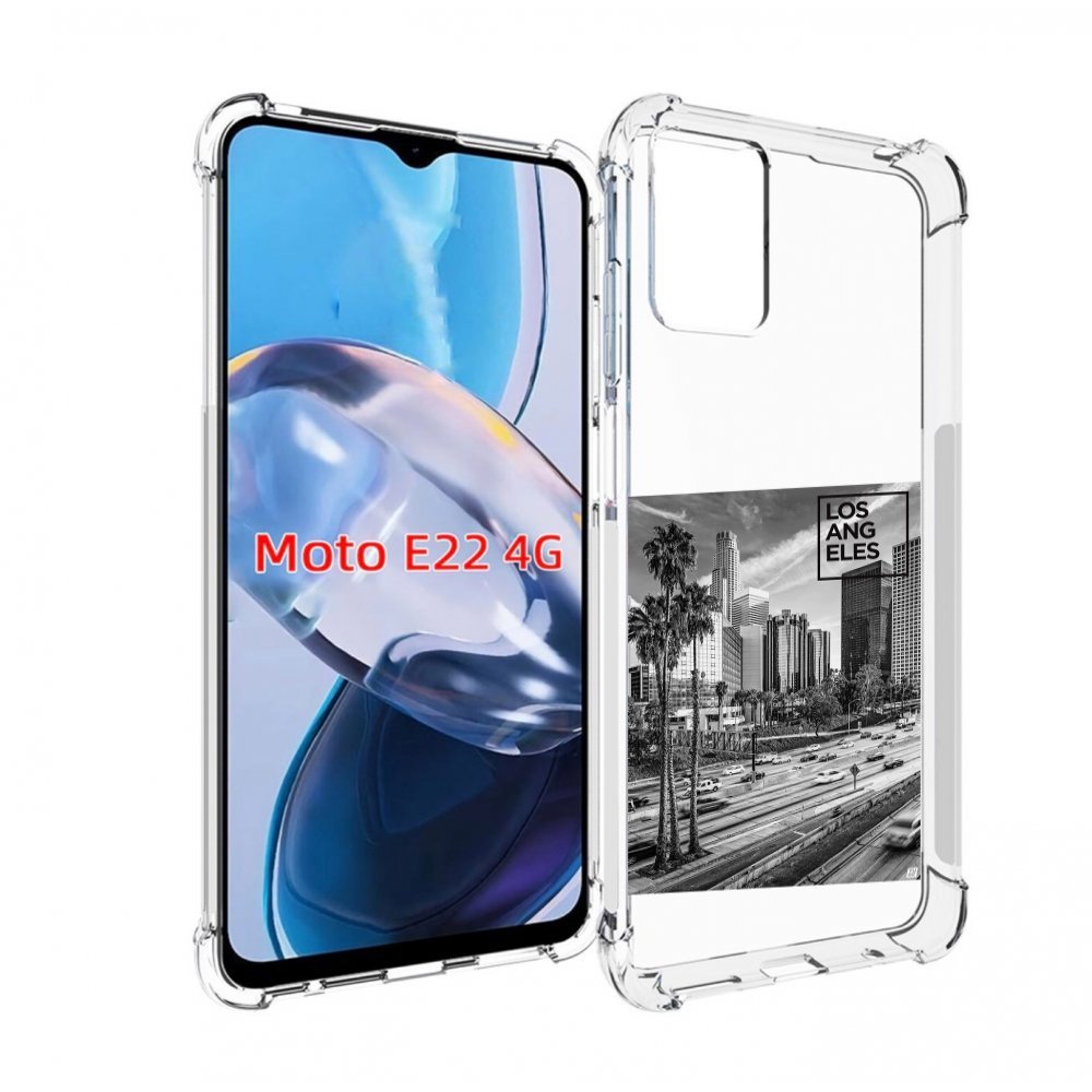 

Чехол MyPads черно белый лос анджелес для Motorola Moto E22 4G / E22i 4G, Прозрачный, Tocco