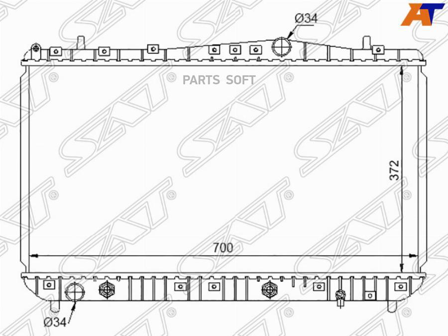 

SAT Радиатор DAEWOO NUBIRA/CHEVROLET LACETTI/SUZUKI FORENZA 1.4/1.6/1.8 03-