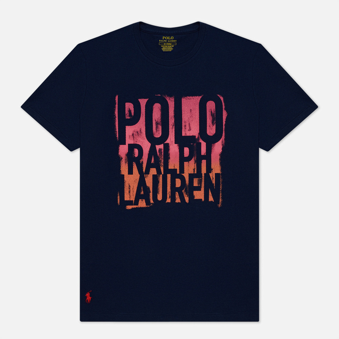 фото Футболка мужская polo ralph lauren 710-853999 синяя xxl