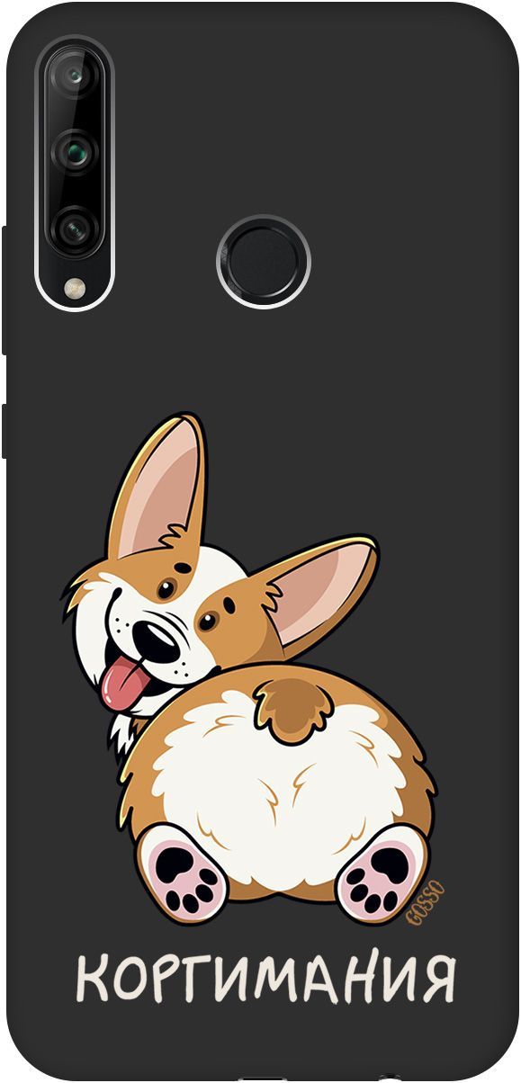 

Чехол на Honor 9C/Huawei P40 Lite E "CorgiMania" черный, Черный;бежевый, 2466