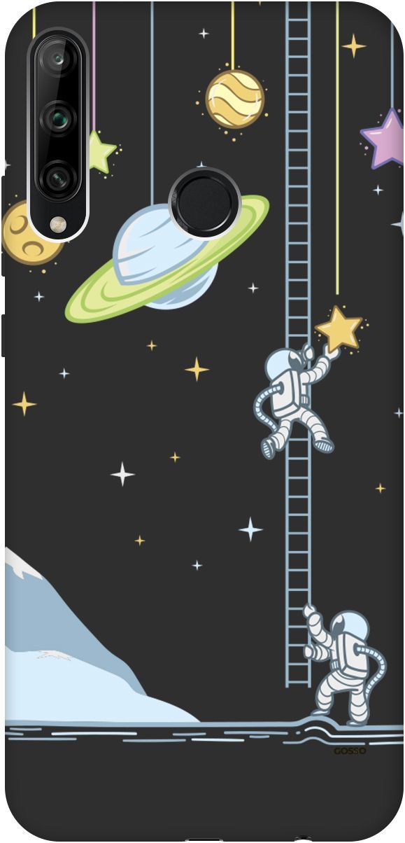 

Чехол на Honor 9C/Huawei P40 Lite E "Ladder into Space" черный, Черный;белый, 2466