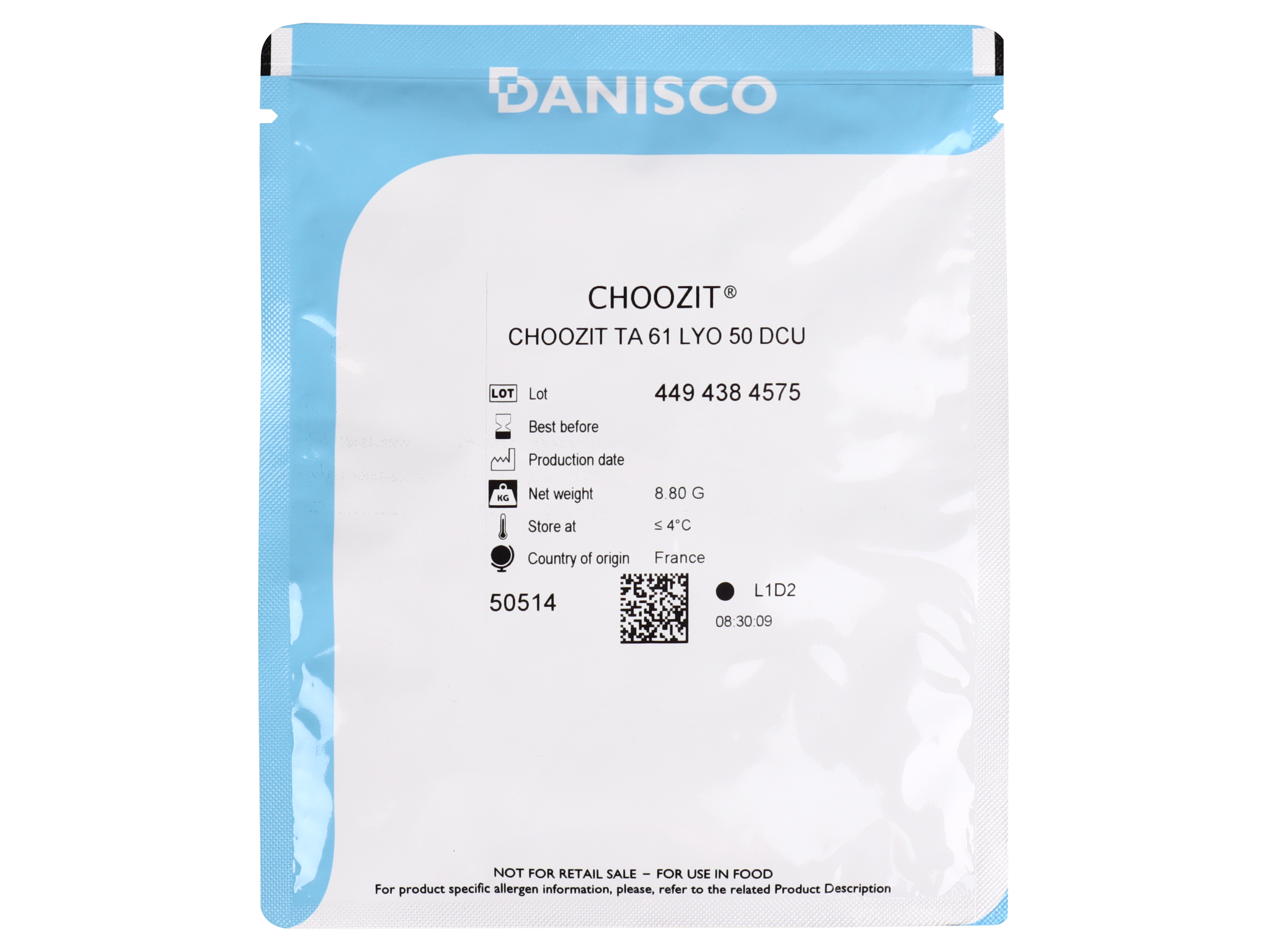 

Закваска Danisco CHOOZIT TA 61 LYO 50 DCU на 500-4000 л, 1 шт, CHOOZIT TA 61 LYO 50 DCU ( на 500-4000 л, Danisco)