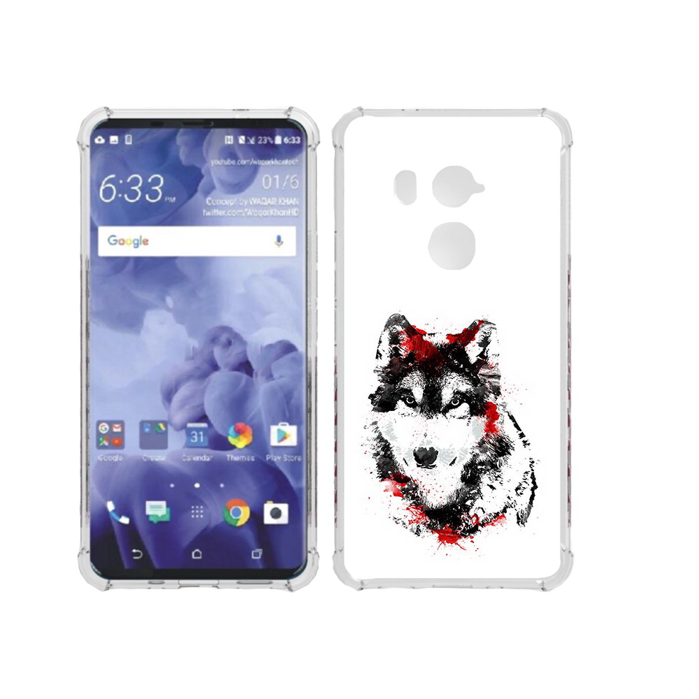 

Чехол MyPads Tocco для HTC U11 Plus кровавый волк, Прозрачный, Tocco