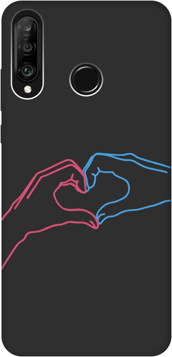 

Чехол на Honor 20 Lite/20s/Huawei P30 Lite "Fall in Love" черный, Черный;голубой, 2459