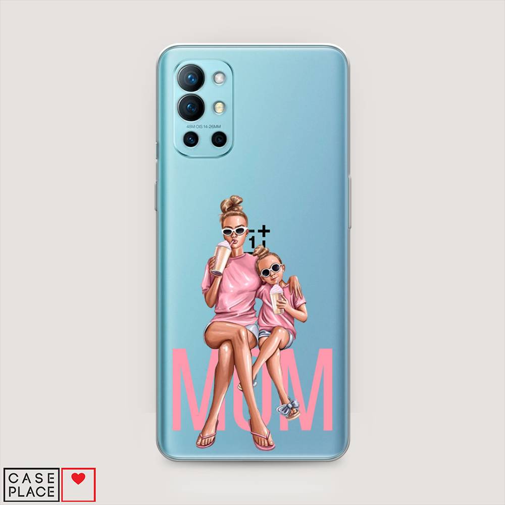 

Чехол Awog на OnePlus 9R / ВанПлас 9R "Lovely mom", Синий;бежевый;розовый, 151650-7