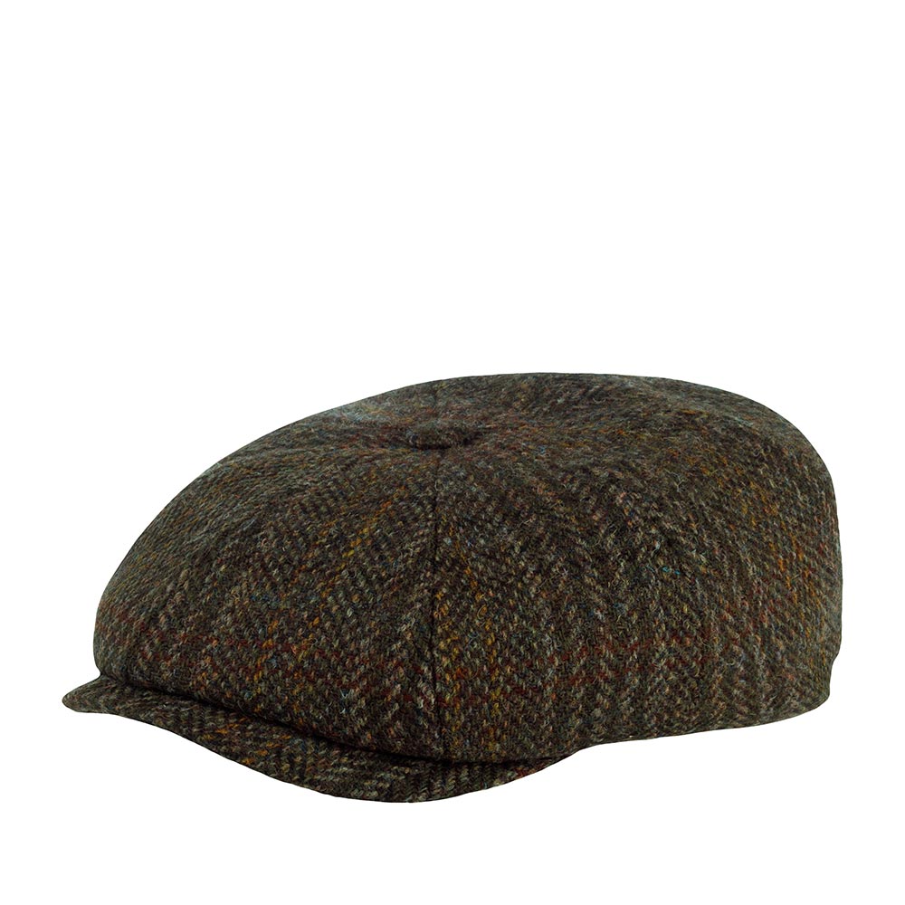 

Кепка восьмиклинка унисекс Stetson 6840511 HATTERAS HARRIS TWEED коричневая, р.57, Коричневый, 6840511 HATTERAS HARRIS TWEED