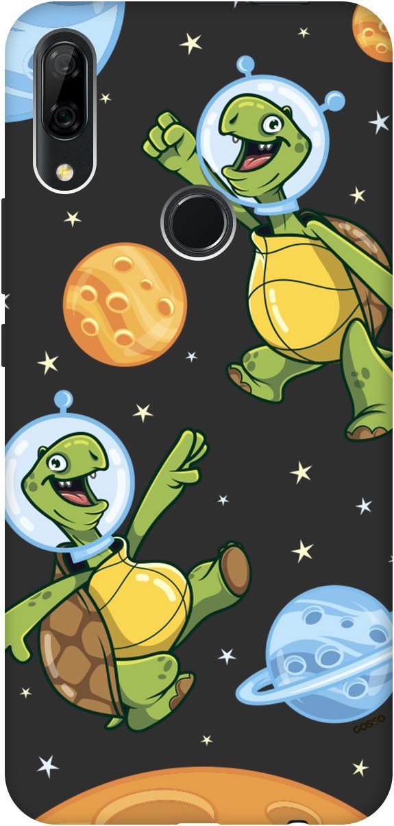 

Чехол на Honor 9X/9X Premium/Huawei P Smart Z/Y9 Prime (2019) "CosmoTurtles" черный, Черный;бежевый, 2454