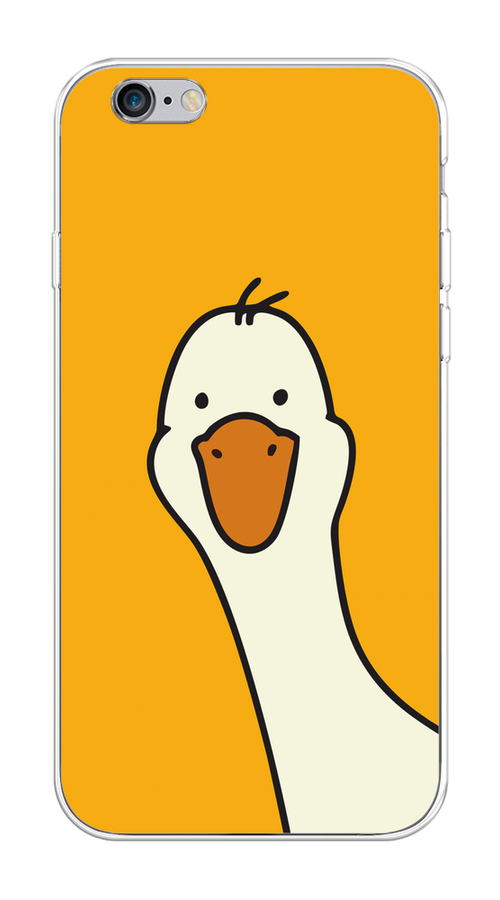 

Чехол на Apple iPhone 6/6S "Утка на желтом фоне", Желтый;красный, 10450-1