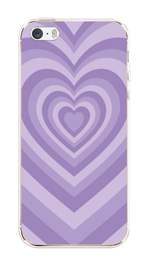 

Чехол на Apple iPhone 5/5S/SE "Violet heart latte", Фиолетовый, 10350-1