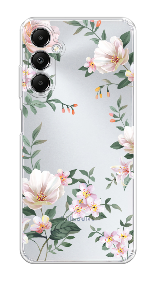 

Чехол на Samsung Galaxy A05s "Beautiful white flowers", Бежевый;зеленый, 2108850-1