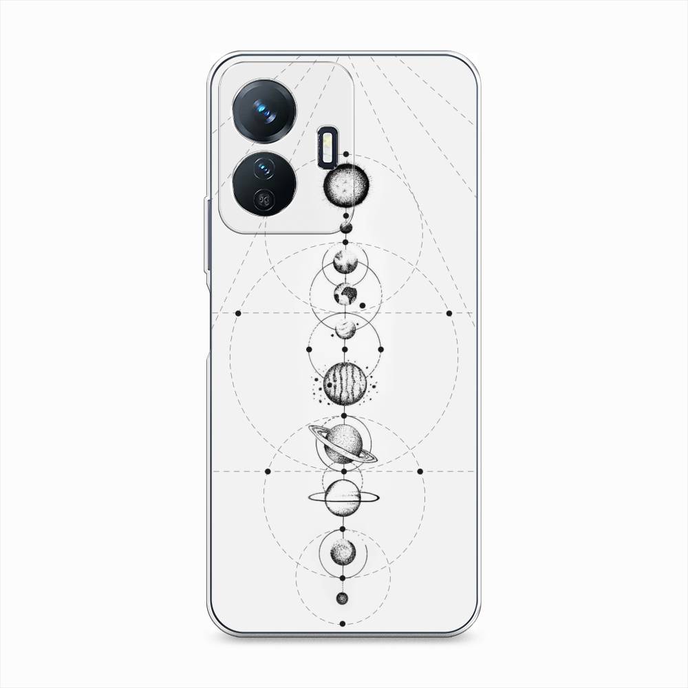 

Чехол на Vivo Y77e "Парад планет", Серый, 267350-2