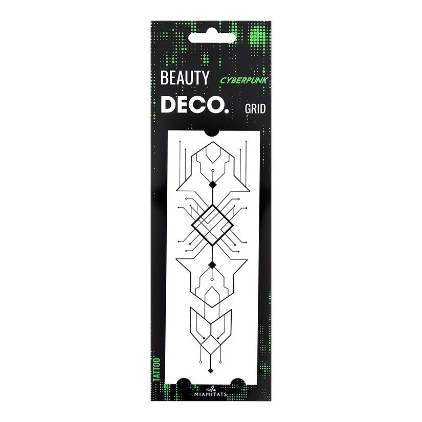 

Татуировка переводная для тела Deco Cyberpunk by Miami tattoos, Разноцветный