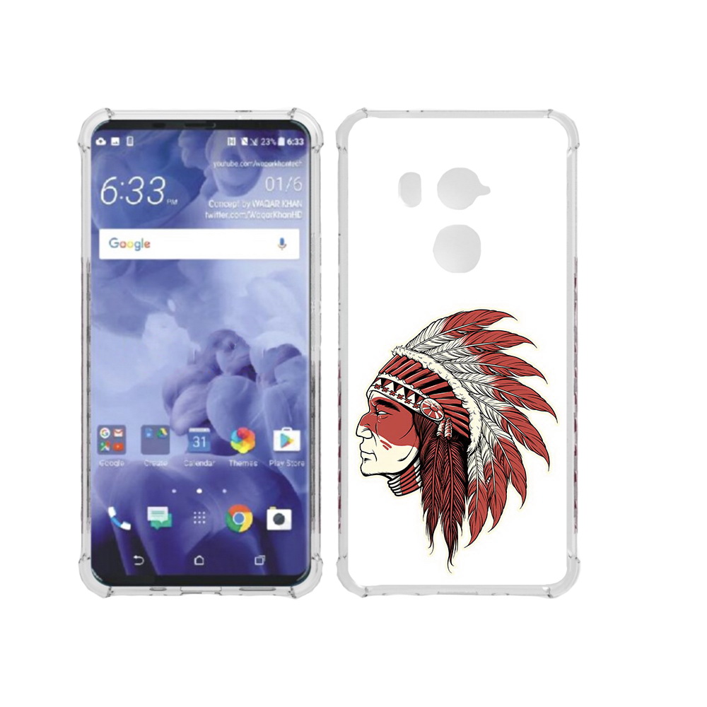 

Чехол MyPads Tocco для HTC U11 Plus красный индеец, Прозрачный, Tocco