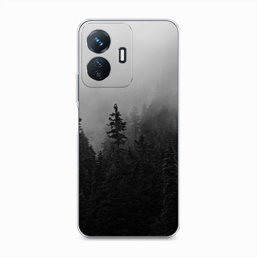 

Чехол на Vivo Y77e "Туманный лес", Серый;черный, 267350-2
