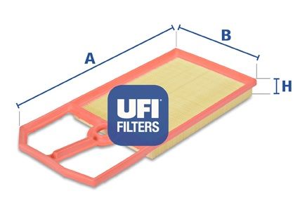 Ufi Filters Фильтр Воздушный Vw Golf Iv 1.4/1.6I 30.124.00 1Шт
