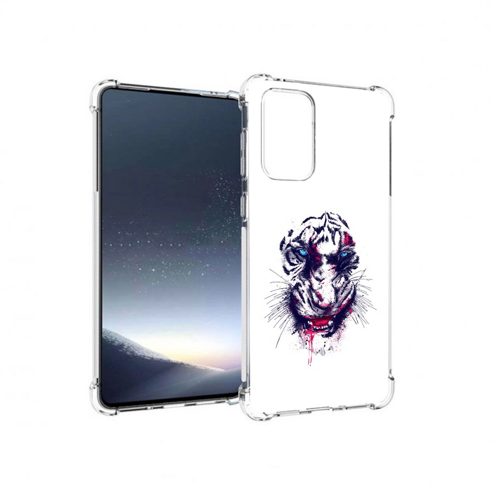 

Чехол MyPads Tocco для Samsung Galaxy A73 безумный тигр (PT226913.548.228), Прозрачный, Tocco