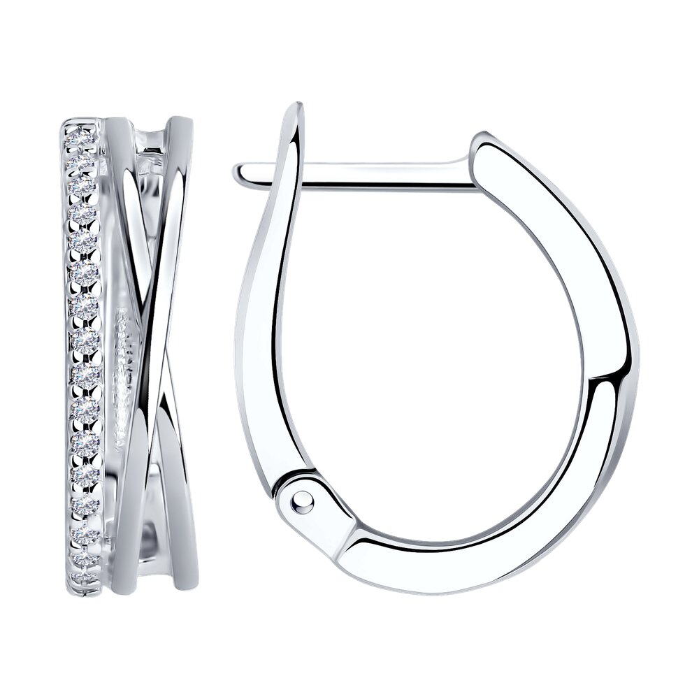 

Серьги из серебра SOKOLOV 94025820, фианит, 94025820