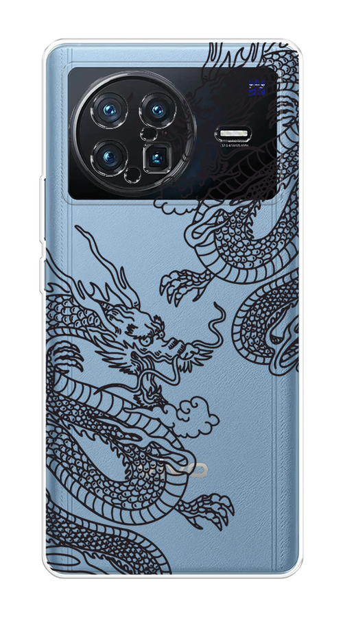 

Чехол на Vivo X Note "Два китайских дракона", Серый;черный, 266950-1
