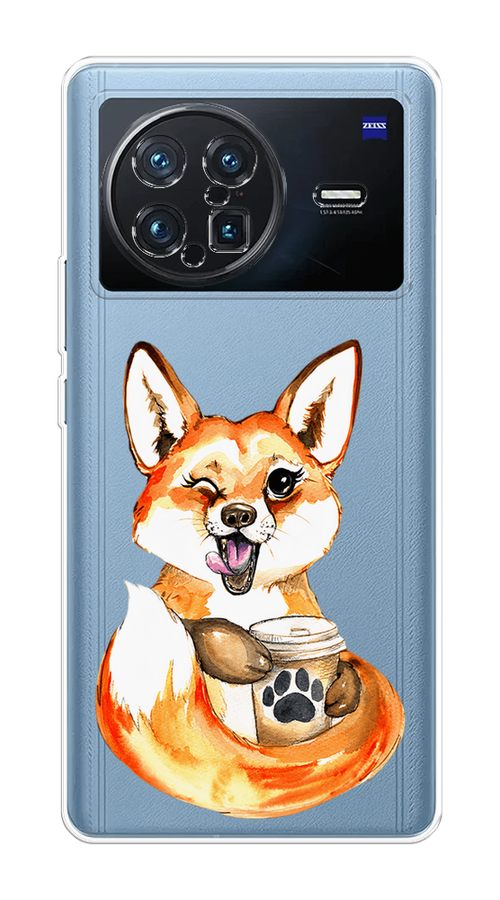 

Чехол на Vivo X Note "Подмигивающая лиса с кофе", Оранжевый;белый;коричневый, 266950-4