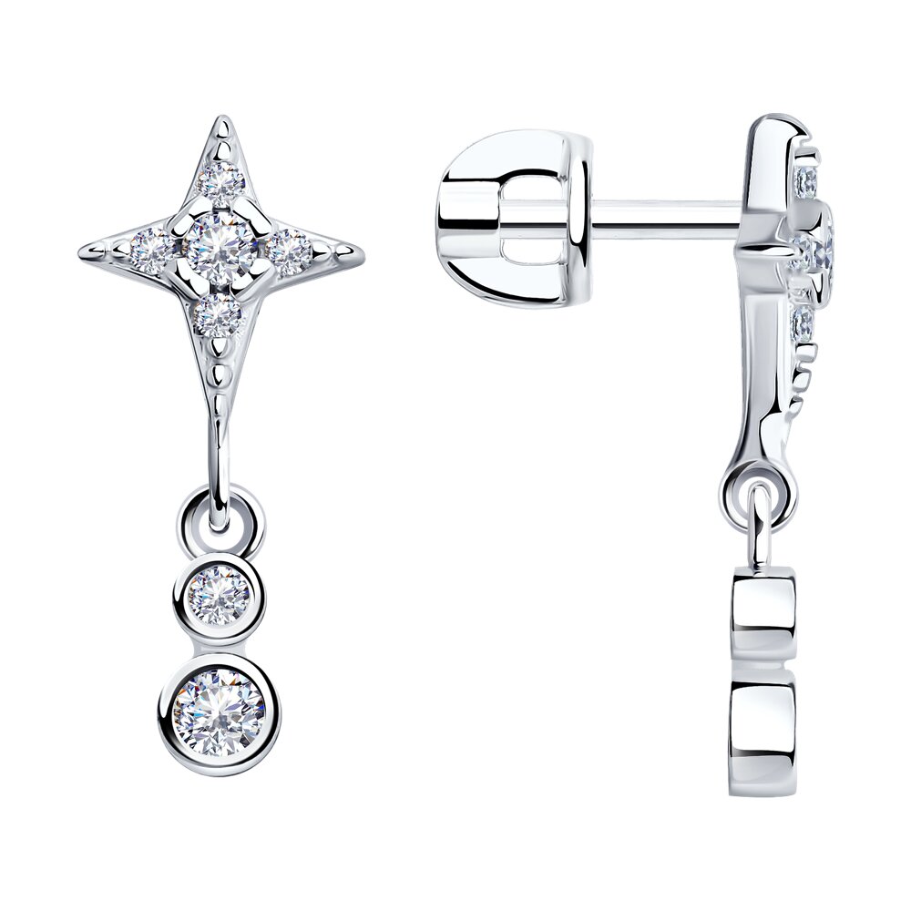 

Серьги из серебра с фианитом SKLV 94025768, 94025768