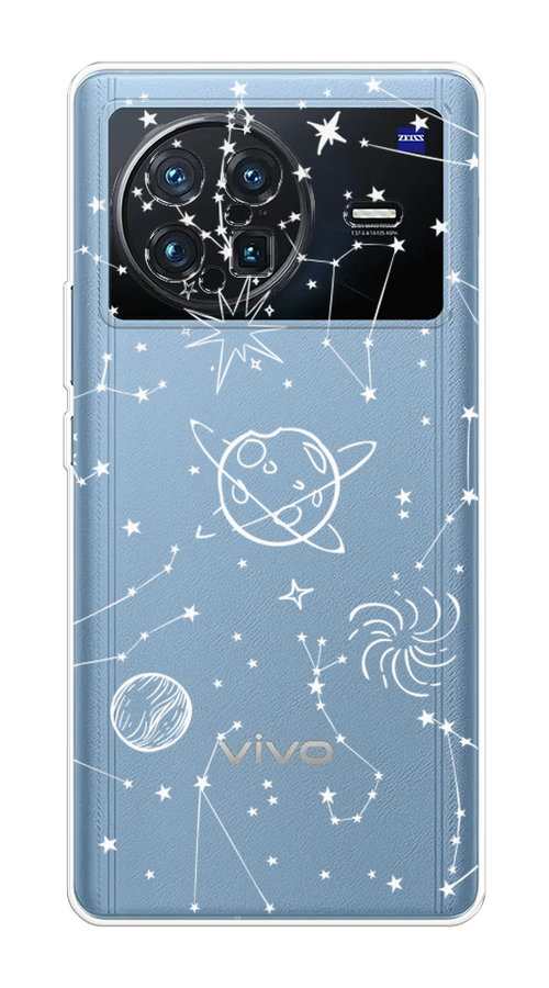 

Чехол на Vivo X Note "Планеты в космосе", Белый, 266950-2