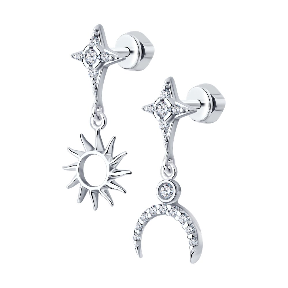 

Серьги из серебра с фианитом SKLV 94025767, 94025767