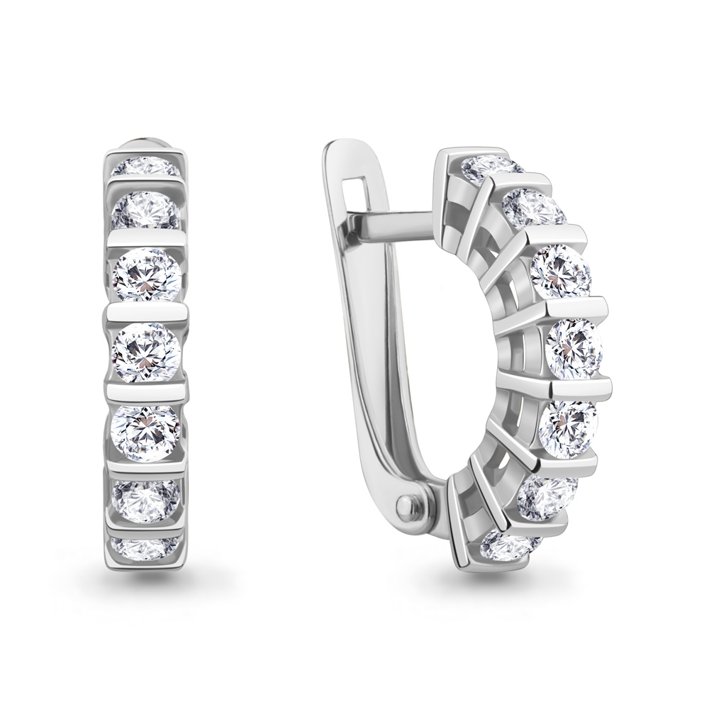 

Серьги из серебра с фианитом Aquamarine Aquamarine 49806А_925_р, 49806А_925_р