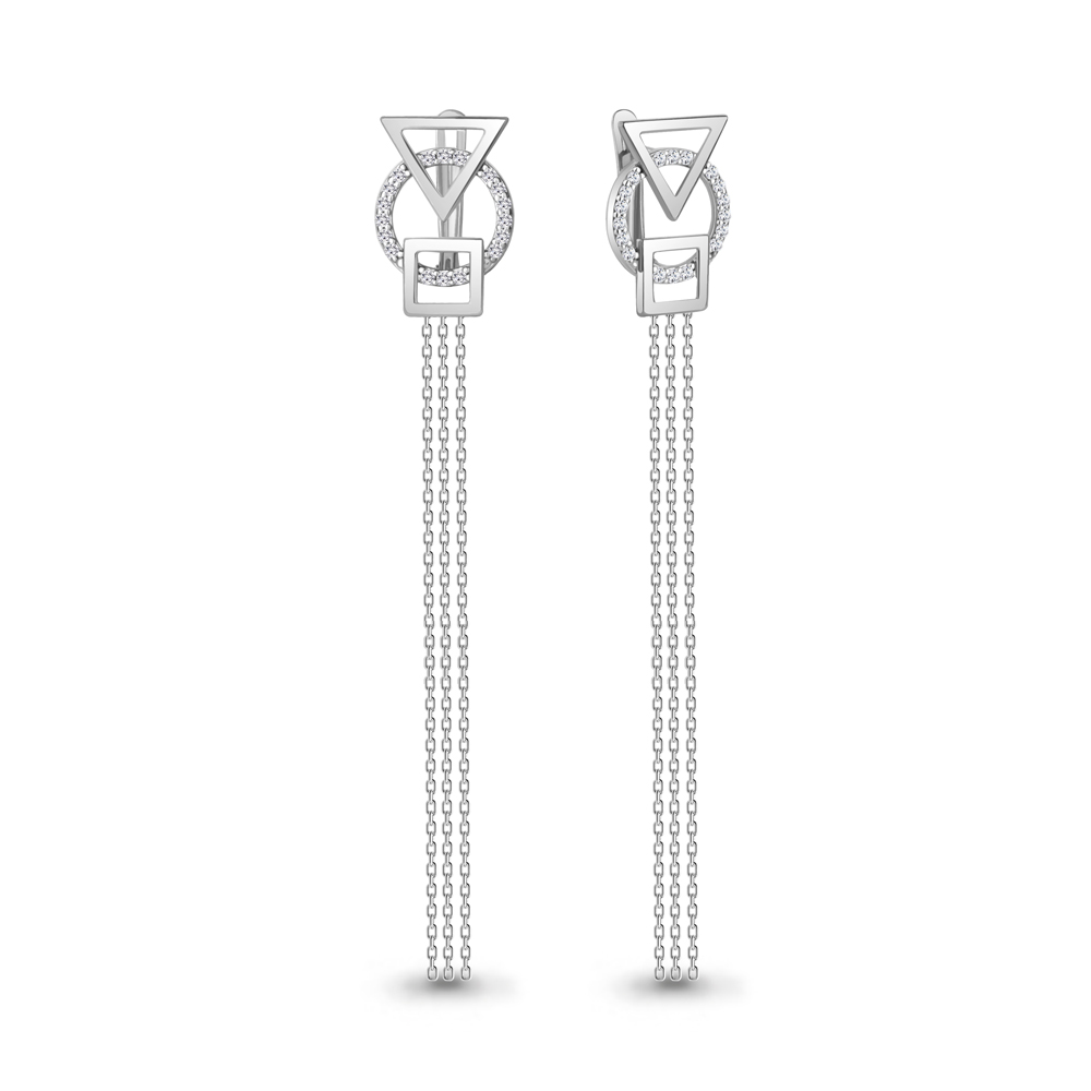 

Серьги из серебра с фианитом Aquamarine Aquamarine 49797А_925_р, 49797А_925_р