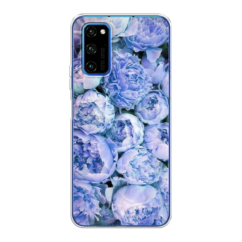 

Чехол Awog на Huawei Honor V30 Pro "Пионы голубые", Голубой, 611450-8