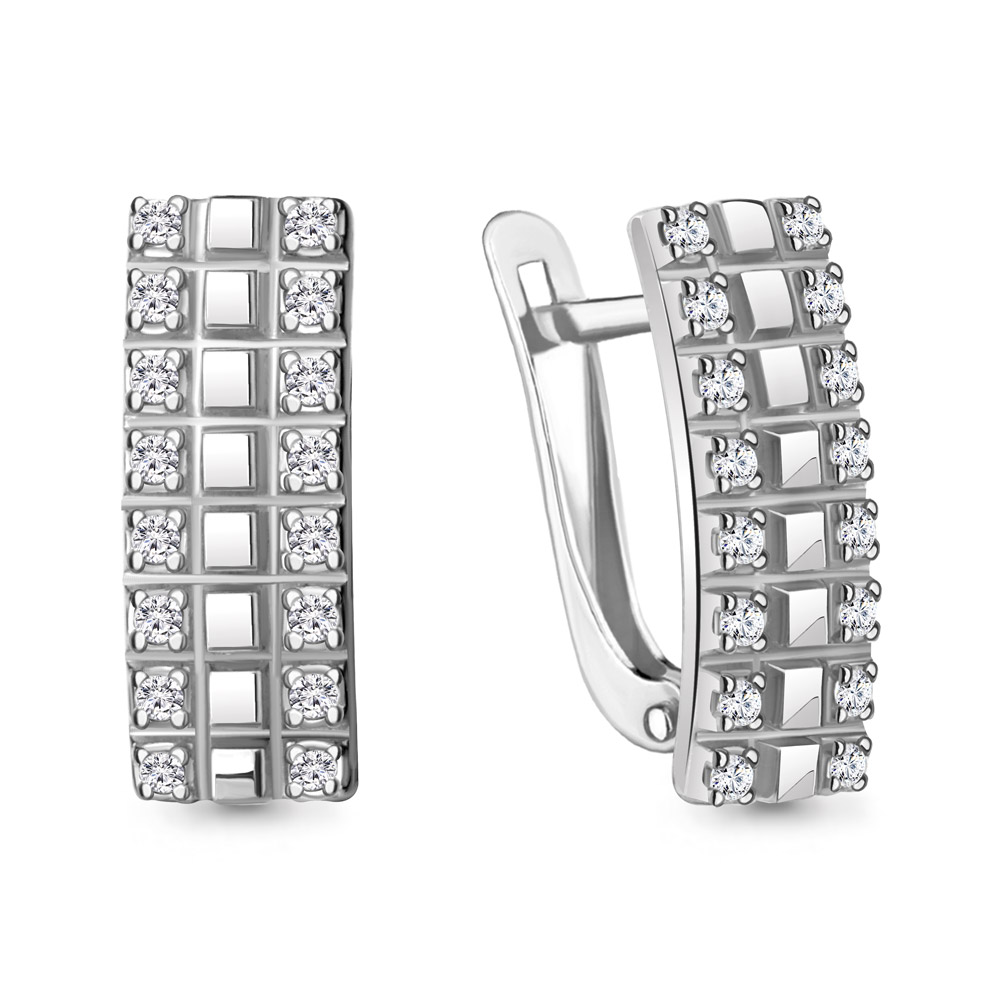 

Серьги из серебра с фианитом Aquamarine Aquamarine 49795А_925_р, 49795А_925_р